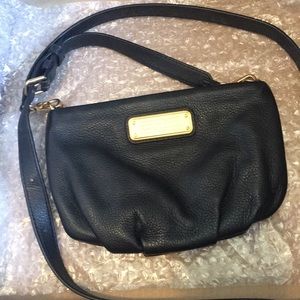 Marc Jacobs black leather cross body bag